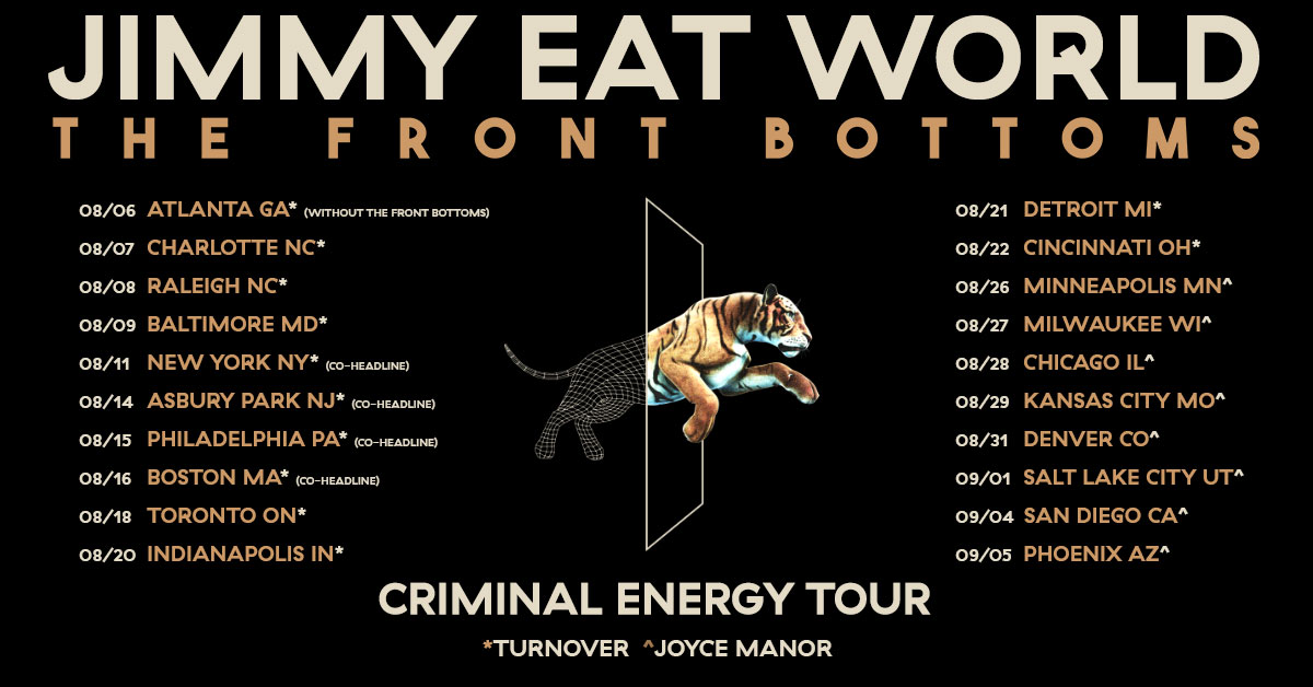 Jimmy Eat World Announce Summer Tour Dates With The Front Bottoms